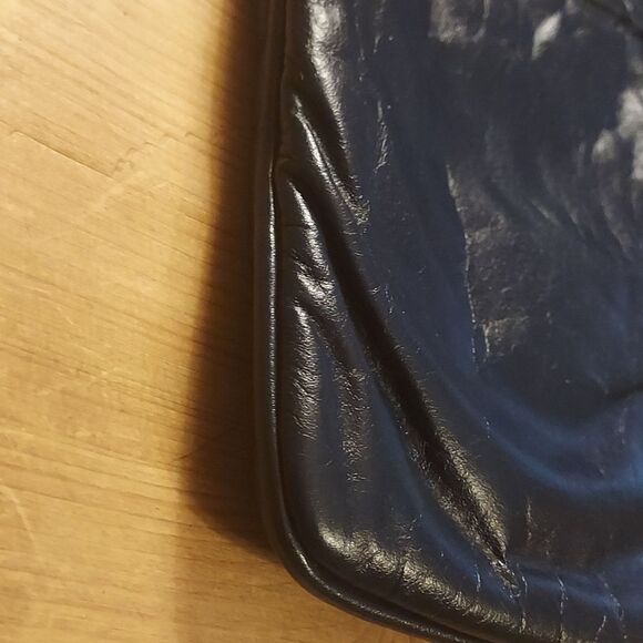 Anne Klein vintage shoulder bag clutch navy leather for Nordstrom - Picture 7 of 12